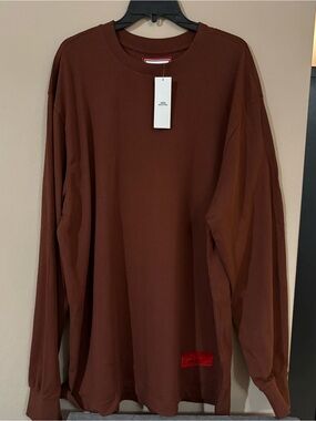 CHNGE "You Are Enough" Long Sleeve Tee - Brown Streetwear & Mental Health Vibe